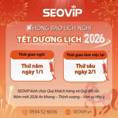 LỊCH NGHỈ TẾT DƯƠNG LỊCH 2026