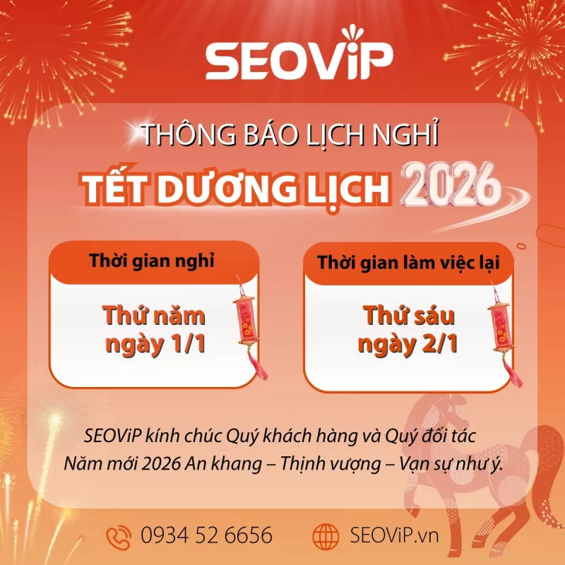 LỊCH NGHỈ TẾT DƯƠNG LỊCH 2026